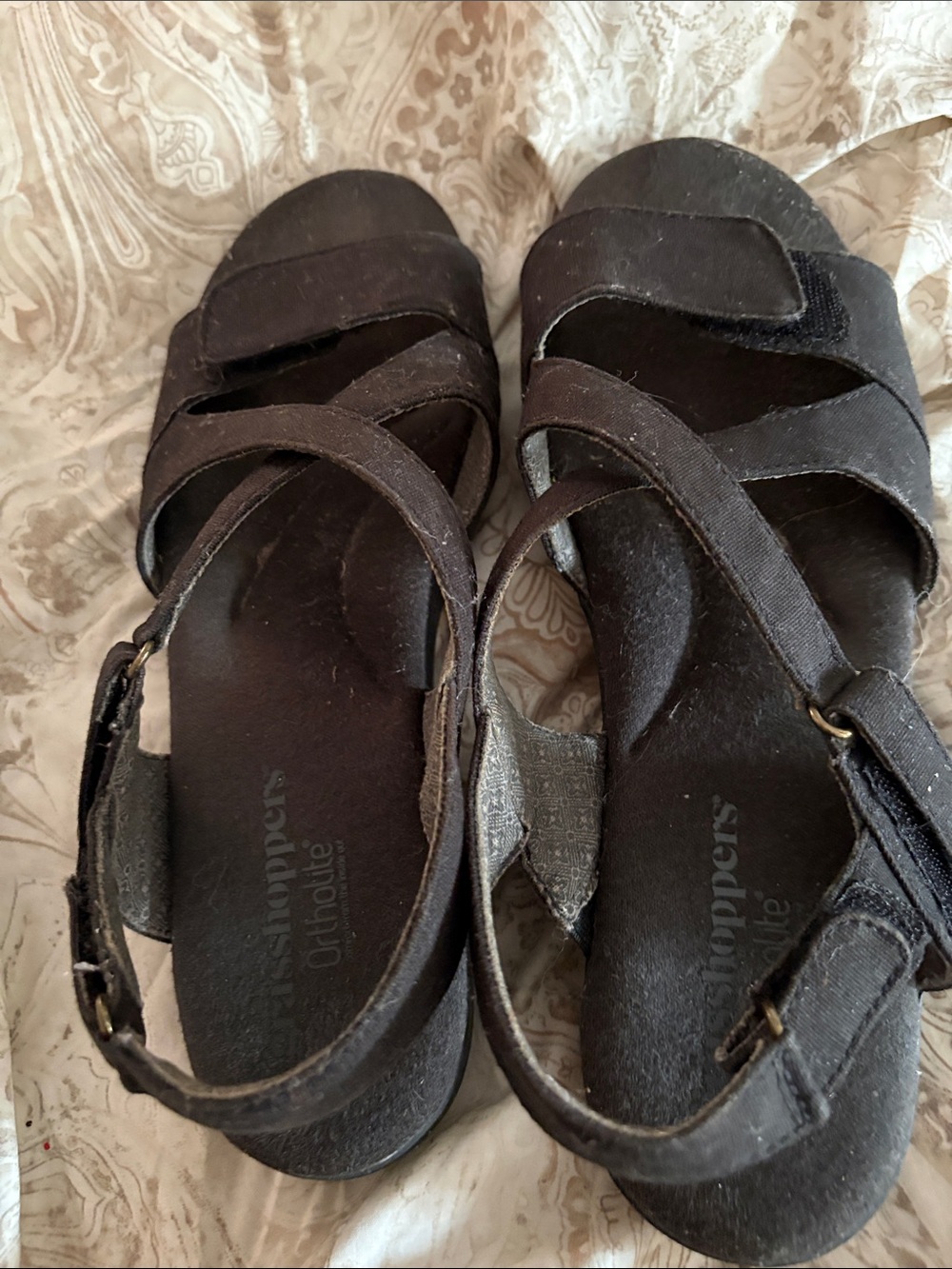 Grasshoppers Black Women's Strappy Sandals
